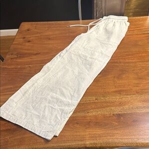 Aeri White linen Pants